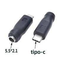 Adaptador de Alimentação Tipo C para DC 5.5x2.1mm - Conversor USB-C