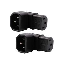 Adaptador de alimentação WYMECT IEC C14 a C13 PDU Plug/Soquete 90 Down
