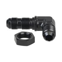 Adaptador De Alumínio Preto Durável AN6 AN8 AN10 Macho Para Macho Com Flange De 90 Graus E Porca Adaptador De Alumínio Preto Durável AN6 AN8 AN10 Macho Para Macho Com Flange De 90 Graus E Porca