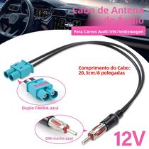 Adaptador De Antena De Rádio Automotivo Audi VW Volkswagen Cabo De Áudio Macho Duplo Fakra Din Adaptador De Antena De Rádio Automotivo Audi VW Volkswagen Cabo De Áudio Macho Duplo Fakra Din