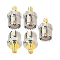 Adaptador De Antena SMA Fêmea Para SO239 Fêmea UHF Para UV-5R 1 2 5PCS Conector Coaxial RF Para