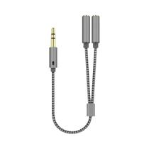 Adaptador de Áudio 3,5mm Y - Cabo Divisor Macho para 2 Fêmeas