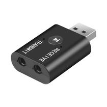 Adaptador De Áudio Bluetooth 2 Em 1 USB 35mm Aux Receptor Transmissor Sem Fio Estéreo 3D Para Carro
