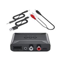 Adaptador De Áudio Bluetooth 5.4 USB Sem Fio Com Microfone Para Kit De Carro 35mm AUX RCA Música Adaptador De Áudio Bluetooth 5.4 USB Sem Fio Com Microfone Para Kit De Carro 35mm AUX RCA Música