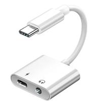 Adaptador De Áudio com Entrada USB Tipo C e Saídas P2 e USB Tipo C TOMATE MTC7003