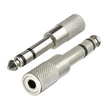 Adaptador de Áudio de Alta Qualidade Plug P10 Fêmea x P2 Macho Stereo em Metal Blindado