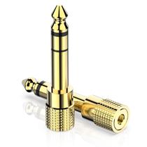 Adaptador de áudio DIGITNOW 6,35 mm macho para 3,5 mm fêmea, pacote com 2 unidades Adaptador de áudio DIGITNOW 6,35 mm macho para 3,5 mm fêmea, pacote com 2 unidades