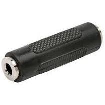 Adaptador De Áudio Emenda Jack P2 J2 X J2 Fêmea X Fêmea Tblack