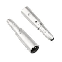 Adaptador de Áudio FNKTQL XLR Macho para 1/4 Polegada Fêmea, 2 Peças Adaptador de Áudio FNKTQL XLR Macho para 1/4 Polegada Fêmea, 2 Peças