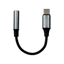 Adaptador De Áudio OEX AD404, Type-C para P3, Preto e Prata - 500023