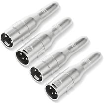 Adaptador de áudio pegcabac XLR de 3 pinos macho para conector fêmea de 6,35 mm