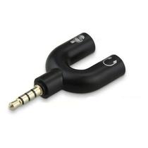 Adaptador de áudio Splitter Microfone e fones de ouvido de 3,5 mm