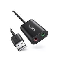Adaptador de Áudio Ugreen USB 2.0 para P2 US205 - Preto