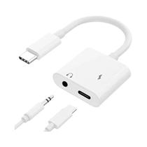 Adaptador De Áudio USB C Para Jack De 3,5mm 2 Em 1, Cabo De Carregamento Aux Para Conector De Fones
