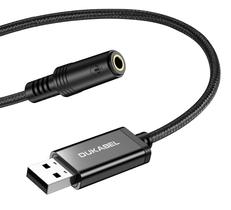 Adaptador de áudio USB para conector de 3,5 mm DUKABEL com microfone TRRS PS4 PC