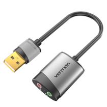 Adaptador de áudio USB VENTION Placa de som externa Jack de 3,5 mm