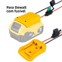 Adaptador De Bateria Dewalt 20V Para Power Wheels Com Interruptor, Fusível, Terminais De Fio 12AWG
