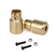Adaptador de bloqueio KYX Racing Brass Straight Axle para 1/10 RC Crawler SCX10 II