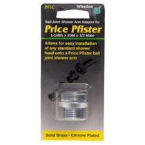 Adaptador de braço de chuveiro Whedon PF1C Chrome 1/2 pol