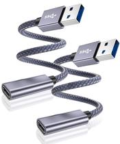 Adaptador de cabo Basesailor USB C fêmea para USB 3.0 macho, pacote com 2 Adaptador de cabo Basesailor USB C fêmea para USB 3.0 macho, pacote com 2