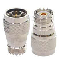 Adaptador de cabo coaxial Boobrie N macho para UHF fêmea SO-239