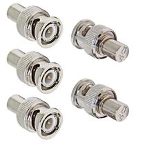 Adaptador de cabo coaxial Terminator 50 Ohm BNC Male Plug x5 Adaptador RF