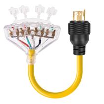 Adaptador de cabo de alimentação do gerador Rophor 30A a 110V 1,5 pés