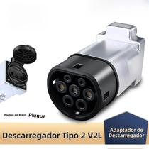 Adaptador De Cabo De Descarga Para Carro Tipo 2 GUWIEYG V2L Veículo Para Carga MG BYD V2L Plugue Adaptador De Cabo De Descarga Para Carro Tipo 2 GUWIEYG V2L Veículo Para Carga MG BYD V2L Plugue