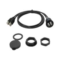 Adaptador De Cabo De Extensão USB 2.0 De Dupla Porta Para Montagem Embutida No Painel Do Carro Adaptador De Cabo De Extensão USB 2.0 De Dupla Porta Para Montagem Embutida No Painel Do Carro