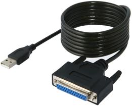 Adaptador de cabo de impressora paralela USB 2.0 para DB25 IEEE-1284