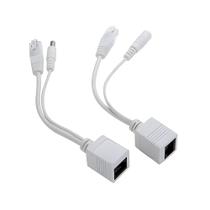 Adaptador de Cabo Injetor PoE, Par Macho e Fêmea, 5V/ 12V/ 24V/ 48V, Até 40m de Distância, Branco - FC Adaptador de Cabo Injetor PoE, Par Macho e Fêmea, 5V/ 12V/ 24V/ 48V, Até 40m de Distância, Branco - FC