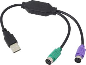 Adaptador de cabo PS/2 para USB GELRHONR para teclado e mouse