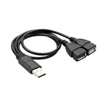 Adaptador De Cabo USB De 2 Portas, Divisor Masculino Para Feminino, Extensão De Carregamento