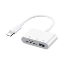 Adaptador De Câmera Lightning USB 3 Em 1 Para iPhone iPad Leitor De Cartão SD TF Dongle USB Para Pen