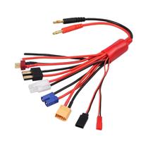 Adaptador De Carregador De Bateria Lipo RC 8 Em 1 Conector Divisor Cabo Plugue Banana De 4.0mm