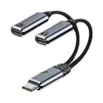 Adaptador De Carregador De Fone De Ouvido USB C 2 Em 1 PD 100W Carregamento Rápido Cabo De Áudio Aux