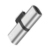 Adaptador De Carregamento Com Iluminação Dupla 2 Em 1 Divisor De Áudio Para iPhone 11 12 13 X XS MAX