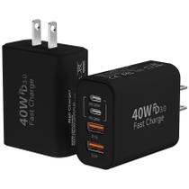 Adaptador de carregamento Duloch 40W USB C 4 portas PD QC 3.0