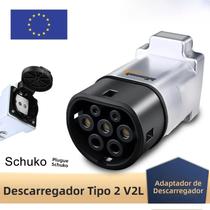 Adaptador De Carregamento EV Tipo 2 V2L Com Plugue Schuko Para Carros MG BYD KIA - Cabo De Descarga