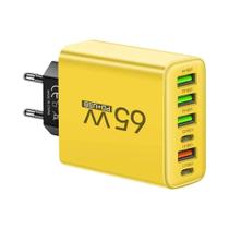 Adaptador de Carregamento Rápido USB 65W - Compatível com Xiaomi, Samsung, Huawei e iPhone