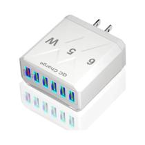 Adaptador de Carregamento USB Rápido 3.1A 6 em 1 - Carregador de Viagem Multi Plug para iPhone 13/12