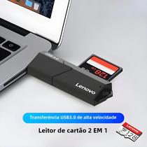 Adaptador de Cartão de Memória Lenovo D204 - USB 3.0 e Leitor SD - 2 em 1