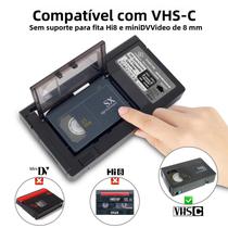 Adaptador de Cassete Motorizado para Filmadoras VHS-C, S-VHS, MiniDV, Hi8 e VHS - JVC, RCA, Panasonic