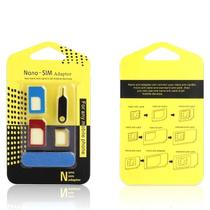 Adaptador De Chip 5 Em 1 Celular Mini Micro Nano Sim Premium