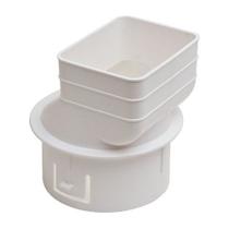 Adaptador de Condutor Pluvial para Tubo de Drenagem 2x3 para 4 Polegadas Branco Adaptador de Condutor Pluvial para Tubo de Drenagem 2x3 para 4 Polegadas Branco