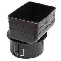 Adaptador de Condutor Pluvial para Tubo de Drenagem 3x4 para 4 Polegadas Preto Adaptador de Condutor Pluvial para Tubo de Drenagem 3x4 para 4 Polegadas Preto