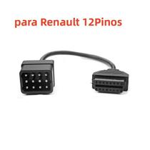 Adaptador De Conector OBD2 De 12 Pinos Renault, Cabo De Extensão De Diagnóstico Para Caminhões De 16 Adaptador De Conector OBD2 De 12 Pinos Renault, Cabo De Extensão De Diagnóstico Para Caminhões De 16