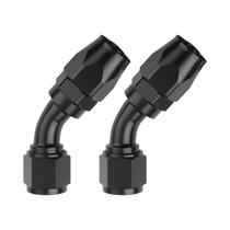 Adaptador De Conexão Giratório De Alumínio Preto Para Mangueira, 2 Peças, Universal AN4 AN6 AN8