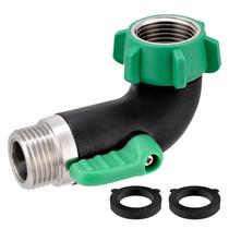 Adaptador de cotovelo de mangueira de jardim 90 com válvula de corte 304 SS