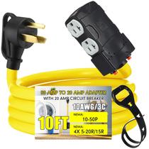 Adaptador de distribuição de secador Tellegloww 10ft 30A 110V NEMA 10-30P Adaptador de distribuição de secador Tellegloww 10ft 30A 110V NEMA 10-30P